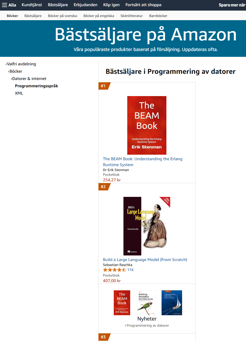 #1 Bestseller Amazon SE #1 Bestseller on Amazon (Sweden)